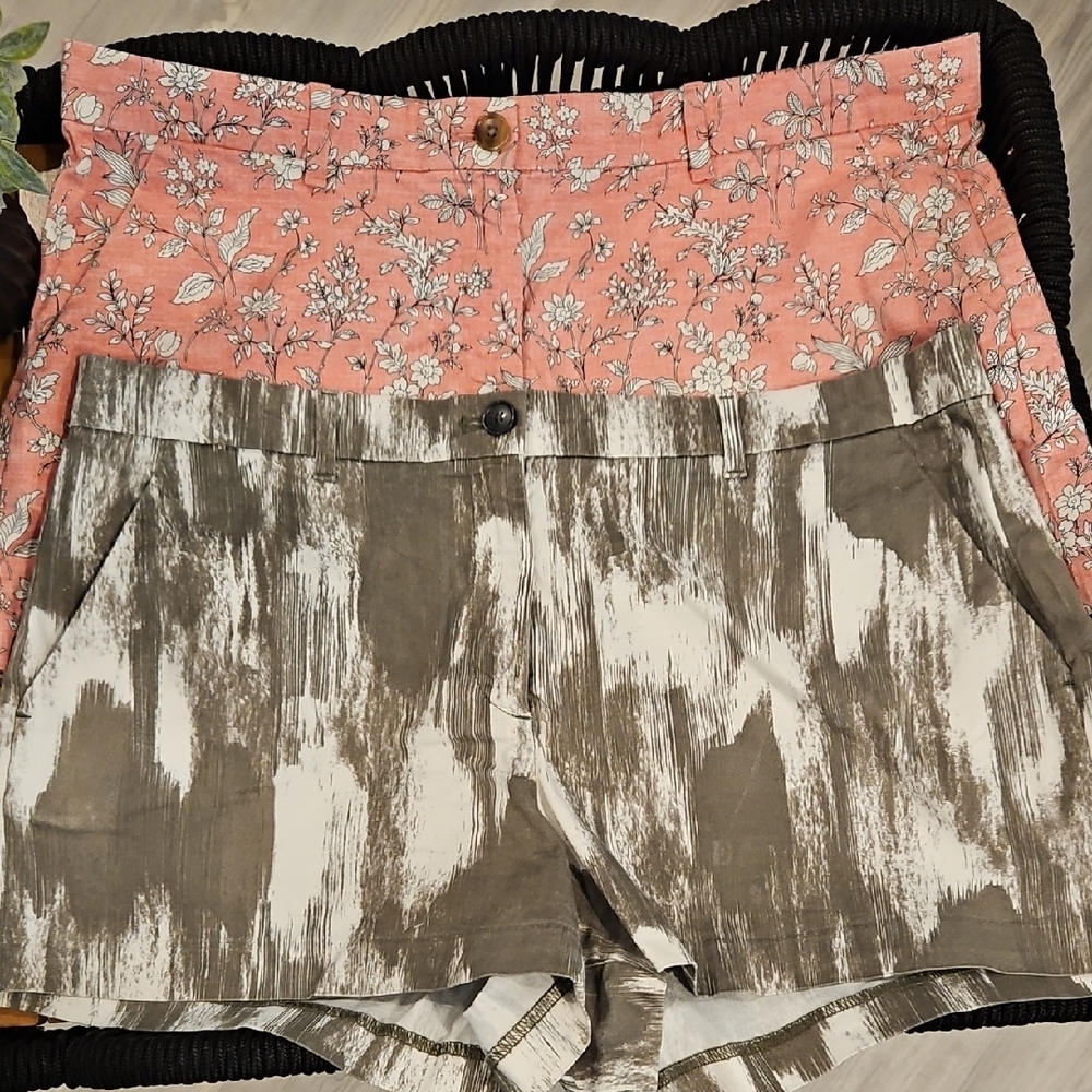 GAP Pink and Gray Bermuda Shorts